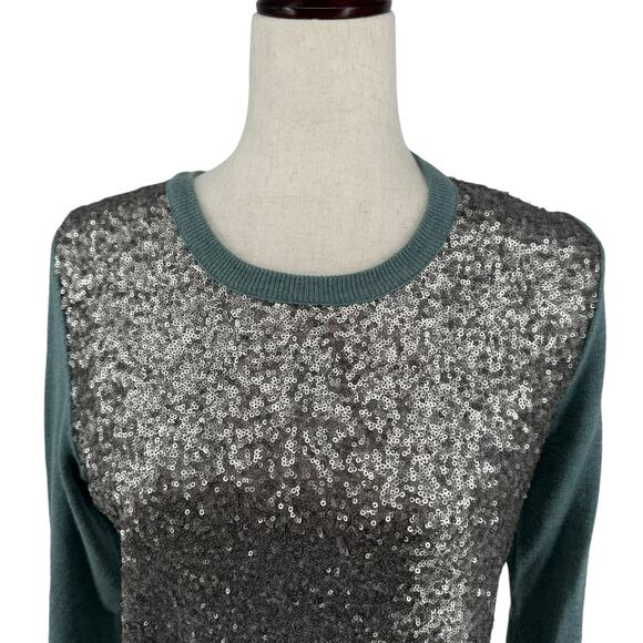 Wrap Designed in London Sequined Sweater Silk Cotton 8 Womens - Picture 5 of 9